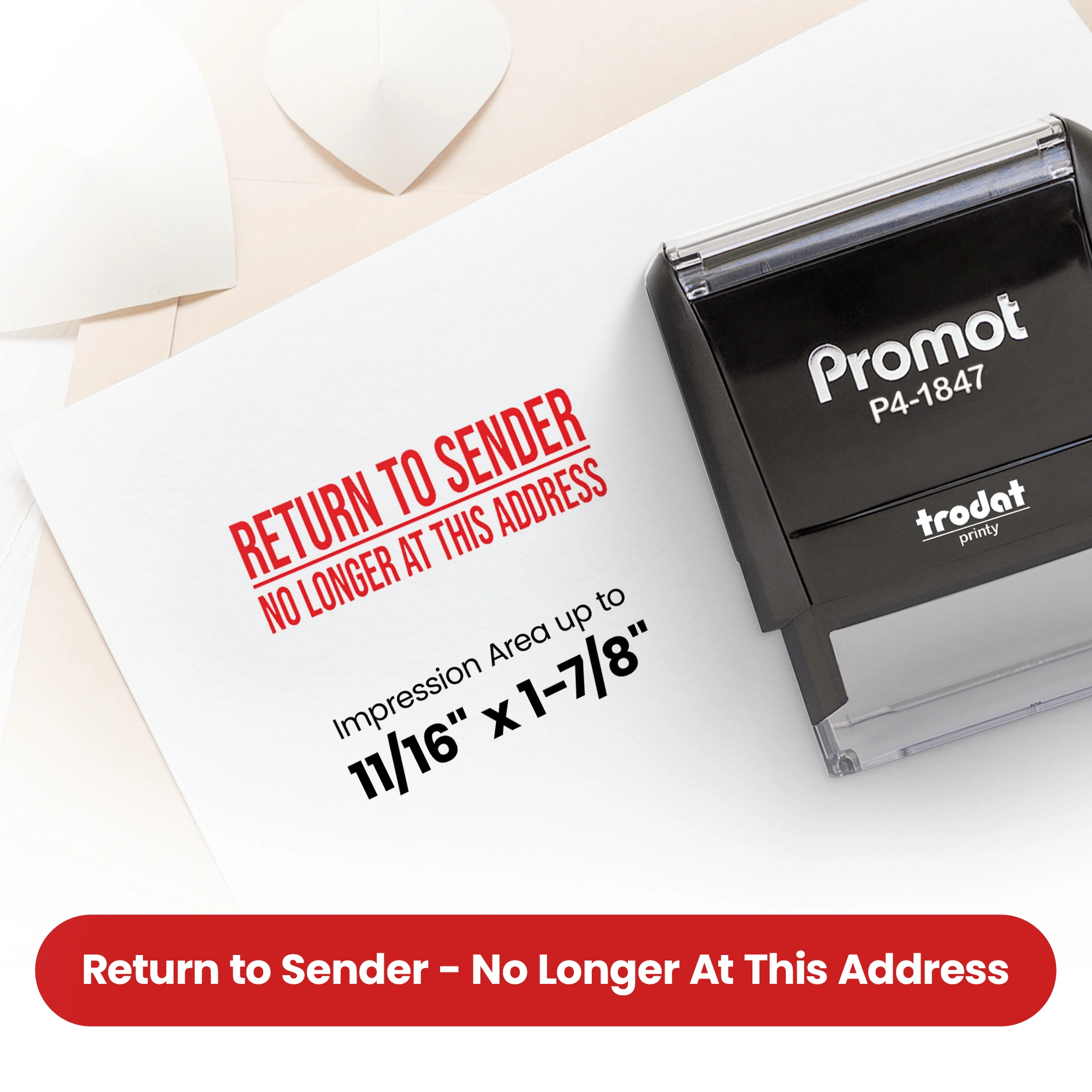 Return to Sender - No Longer at This Address Stamp